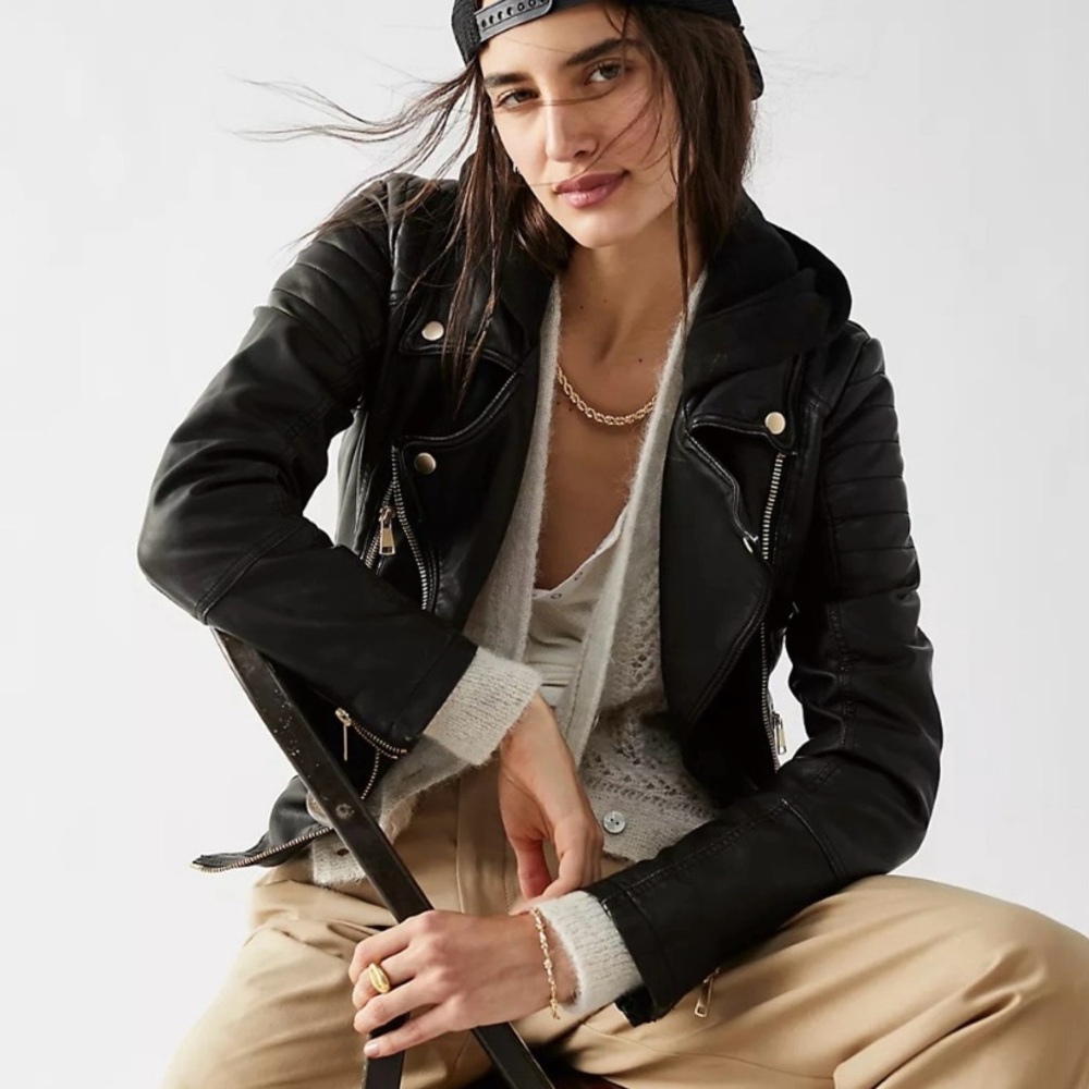 Free People Harriet Vegan Leather Jacket